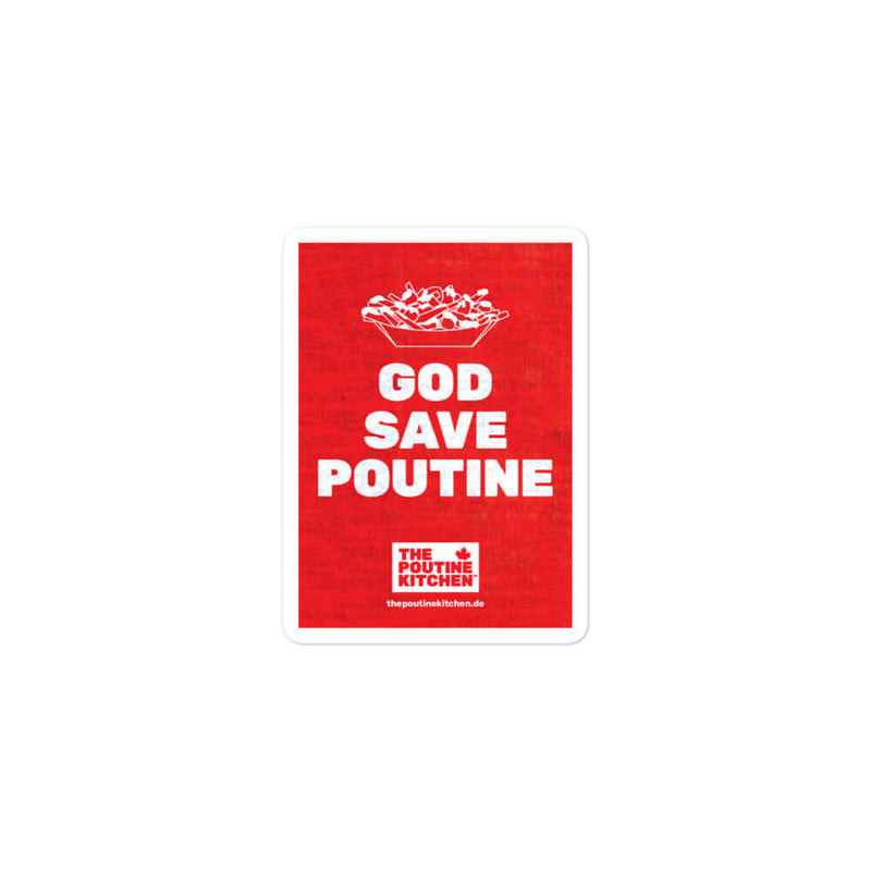 GOD SAVE POUTINE Aufkleber - Classic Edition | The Poutine Kitchen - Official Online Shop .
