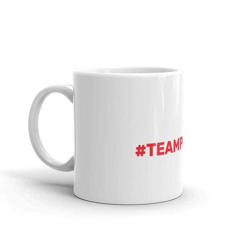 Weiße, glänzende #TEAMPOUTINE Tasse für Deinen Kaffee oder Tee | The Poutine Kitchen - Official Online Shop .