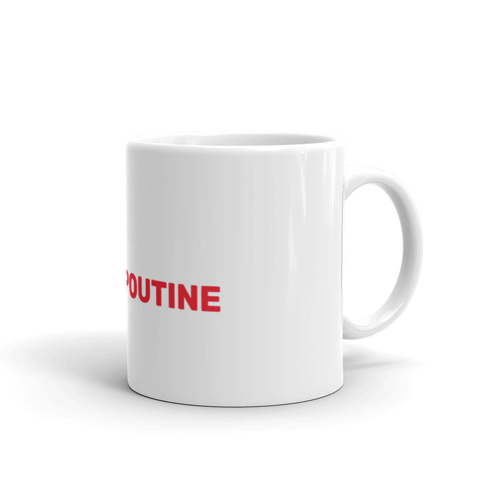 Weiße, glänzende #TEAMPOUTINE Tasse für Deinen Kaffee oder Tee | The Poutine Kitchen - Official Online Shop .