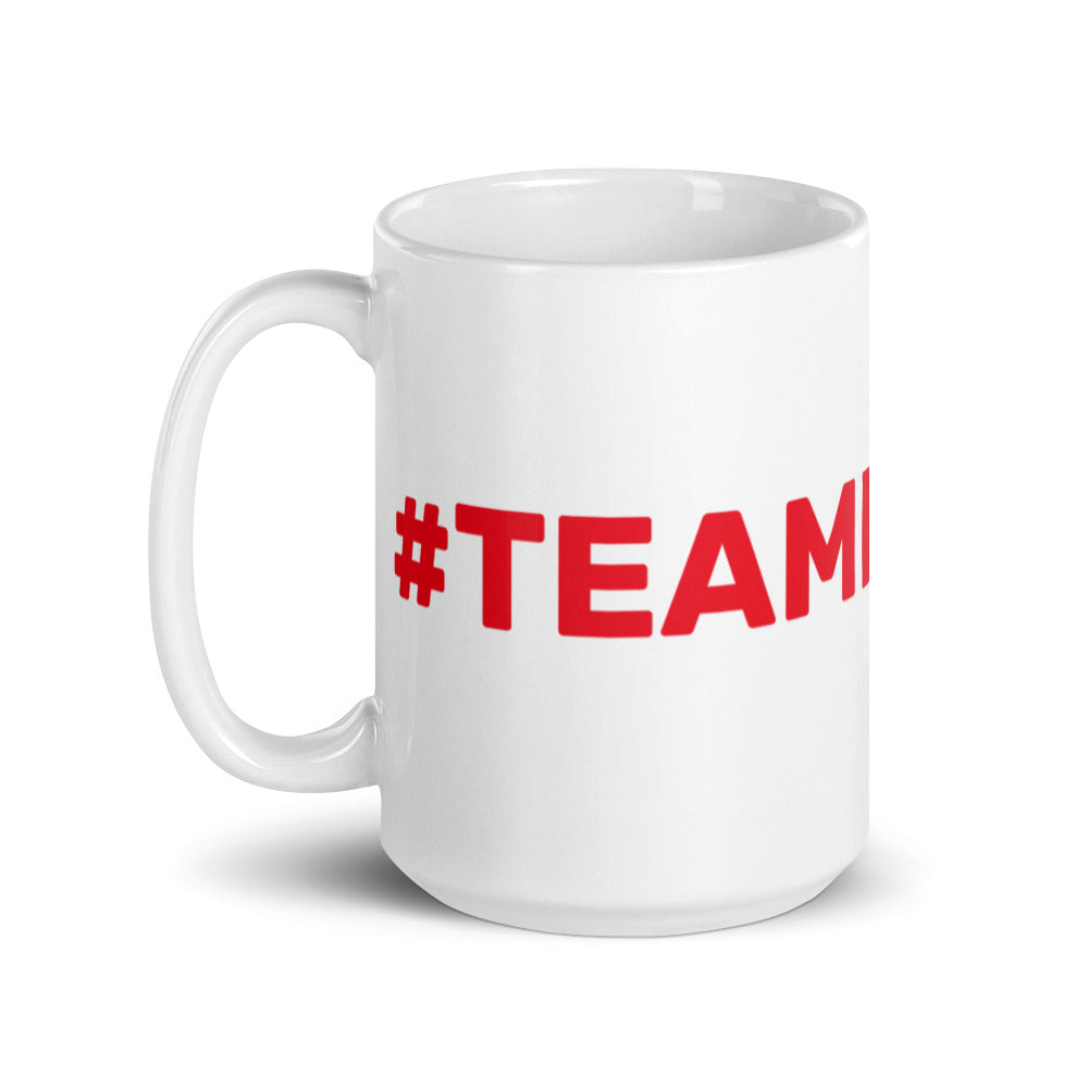 Weiße, glänzende #TEAMPOUTINE Tasse für Deinen Kaffee oder Tee | The Poutine Kitchen - Official Online Shop .